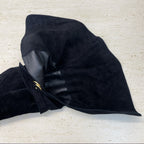 YSL Janis Long Boots 95mm Black Suede 551939