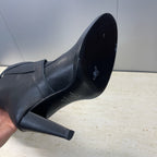 YSL Janis Long Boots 95mm Black Cowhide 551940
