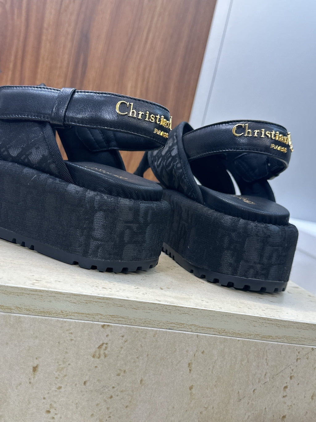 CD Baby Sandal Dark Blue Fabric Leather 633079
