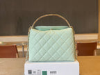CC Handle Vintage Bag 19cm Mint Green Caviar 277776 GHW