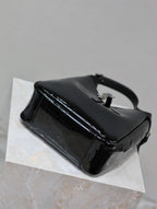 le 5a7 small 23cm black patent calfskin