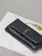 Gaby Phone Bag 19cm Black Quilted Leather GHW