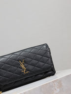 Gaby Phone Bag 19cm Black Quilted Leather GHW