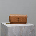 Gaby Phone Bag 19cm Light Brown Quilted Leather GHW