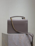 YSL Sunset Handbags 25cm Grey Cowhide