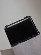 YSL Medium Sunset Shoulder Bag 22cm Black Cowhide Black HW