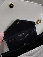 LOULOU MINI 20 IN WHITE SHEEPSKIN GOLD HARDWARE
