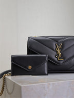 LOULOU MINI 20 IN BLACK SHEEPSKIN GOLD HARDWARE