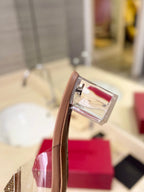 HIGH MULE 60MM IN CAMEL BEIGE SHEEPSKIN AND TRANSPARENT PVC
