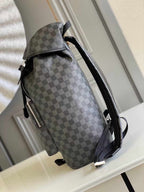 BACKPACK 44 IN GUN METAL DAMIER GRAPHITE CANVAS