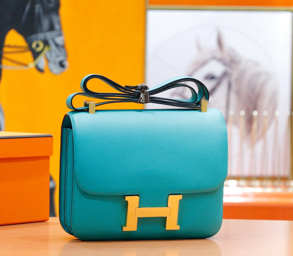 constance 24 tiffany blue epsom leather silver hardware