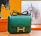 constance 24 dark green epsom leather silver hardware
