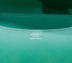 constance 24 dark green epsom leather silver hardware