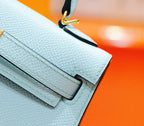 HM Mini Kelly 19cm Cloud Blue Epsom Silver Hardware