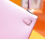 HM Mini Kelly 19cm Pink Epsom Silver Hardware