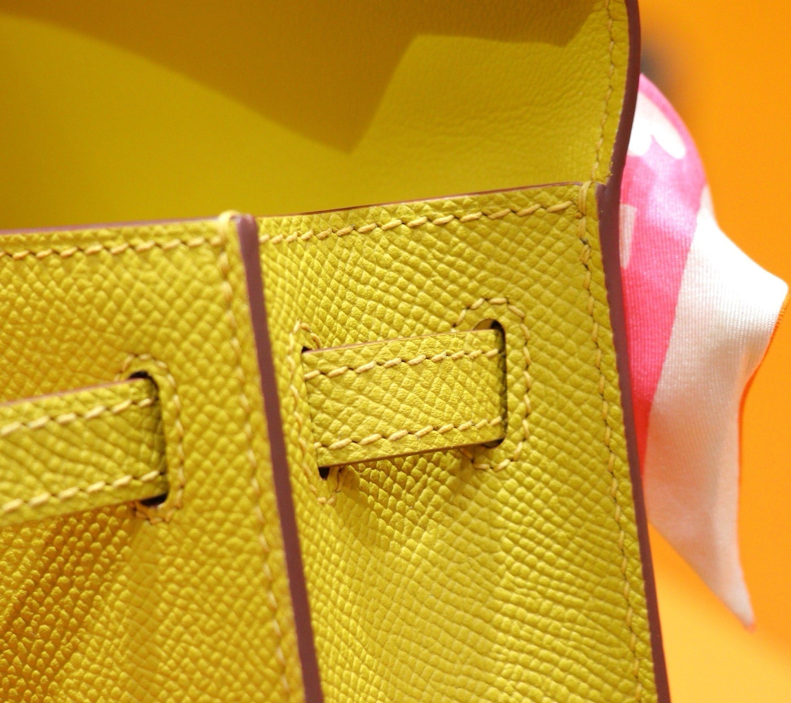 HM Kelly Mini Yellow Epsom Sliver Hardware 270312