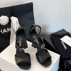CC FW 25/26 Pre-Collection Sandals 85mm Black Calfskin