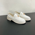 CC Moccasins Glossy White Calfskin 949656