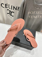 cc thong sandal peachy pink velvet