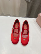 PRA SATIN BALLERINAS CRIMSON