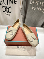 dot sole walk mocassin cream calfskin