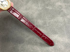 Baignoire Gold Case Red Leather Strap