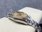 Datejust 31mm Yellow Gold Steel Diamond Bezel Champagne Dial Diamond Numerals