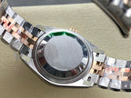 Datejust 31mm Pink Gold Steel Diamond Bezel Chocolate Dial