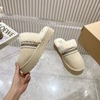 UGG Disquette Atherson Slipper Muted Taupe White Wool Suede 512920