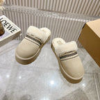 UGG Disquette Atherson Slipper Muted Taupe White Wool Suede 512920