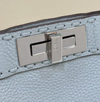 PEEKABOO ISEEU 33 IN BABY BLUE GRAINED CALFSKIN SILVER HARDWARE