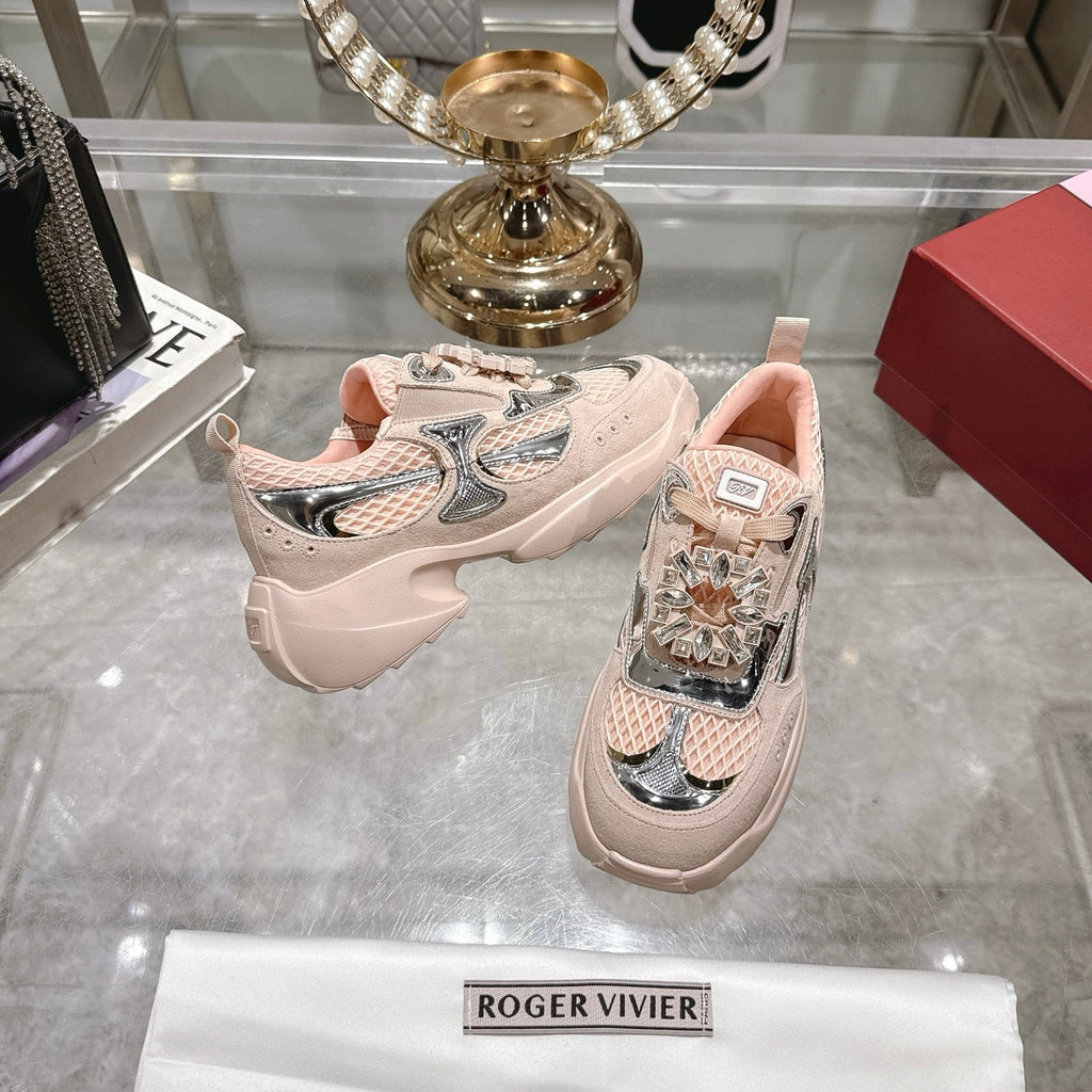 Viv 25 Diamond Sneaker Pink Cowhide 0rigin@l Imported 235357