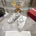 Viv 25 Square Buckle Platform White Cowhide 262981