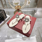 Viv 25 Thong Sandals White Cowhide 334693