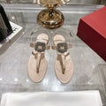 Viv 25 Thong Sandals Nude Blue Cowhide 334695