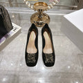 CD 25 Pump Heel Height 3cm Black Patent Leather 393413