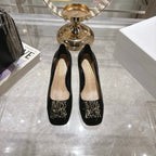 CD 25 Pump Heel Height 3cm Black Patent Leather 393413
