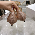 CD 26 Pump 35mm Beige Full Diamond Sheepskin 592201