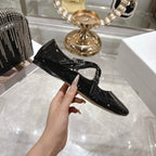 CD 26 Ballet Flats Black Patent Leather 592213