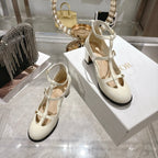 CD 26 Heel Mary Jane 40 Ivory Patent Leather 592224