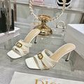 CD 26 High-Heeled Sandals 75mm White Patent Leather 592259