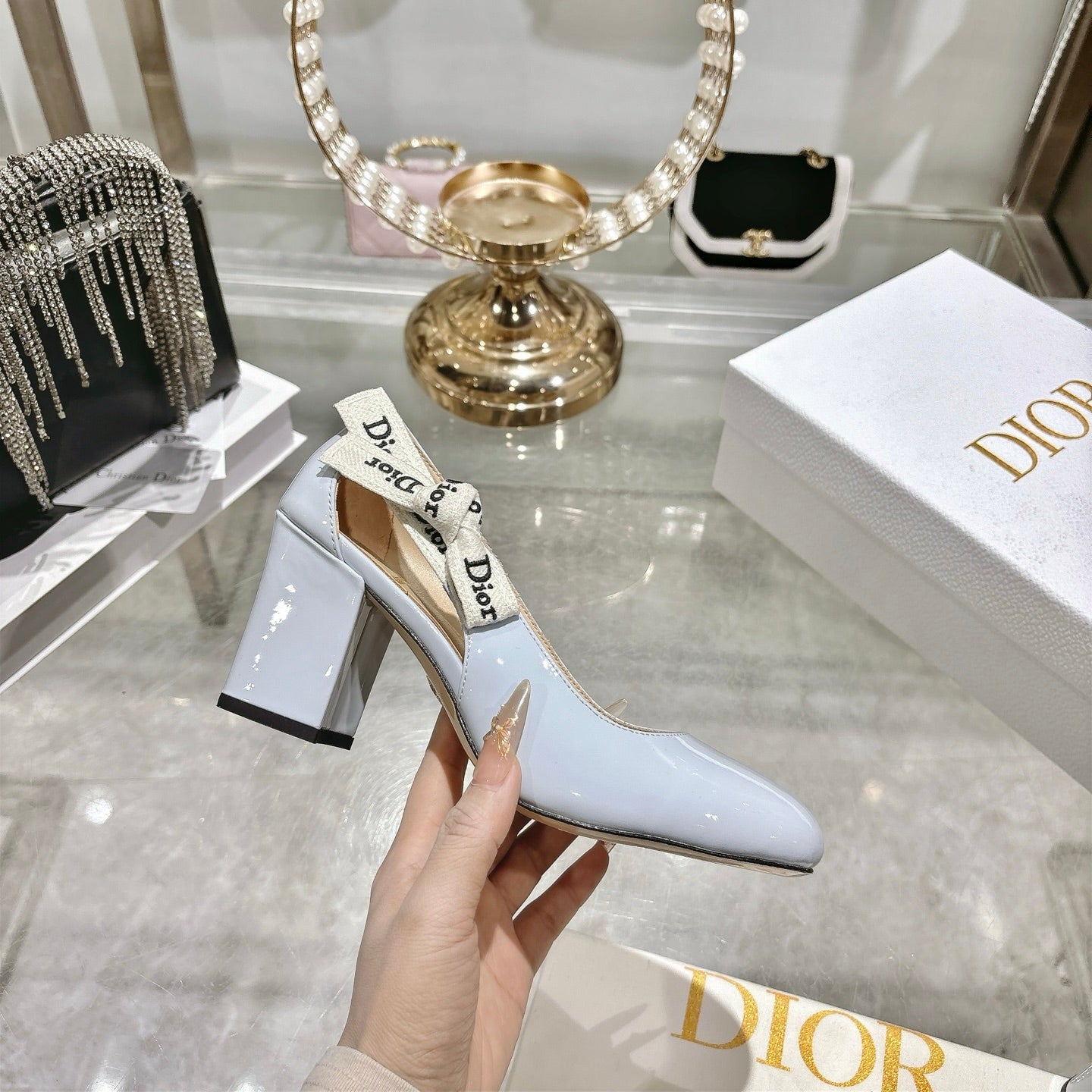 CD 26 Lolita High-Heeled 85 Baby Blue Patent Leather 679732