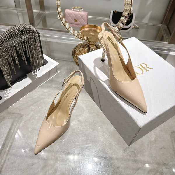 CD 26 Slingback 80 Beige Patent Leather 679852