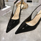 CD 26 Slingback 80 Black Beige Patent Leather 679853