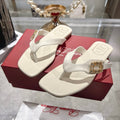 Roger Vivier 26s Thong White Cowhide 679816