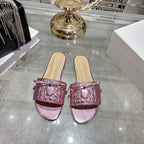 CD 26s Slippers Metallic Pink Beige Calfskin 679868