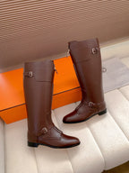 HM Riding Boots Dark Burgundy Cowhide 464358