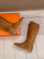 HM Riding Boots Clay Brown Suede 464360