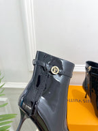 LV Stellar Ankle Boot 70mm Glossy Black Calfskin