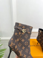 LV Stellar Ankle Boot 70mm Dark Brown Monogram Calfskin